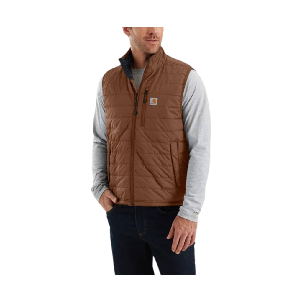 Carhartt Men's Rain Defender Relaxed Fit Lightweight Insulated Vest - Mocha - Lenny's Shoe & Apparel