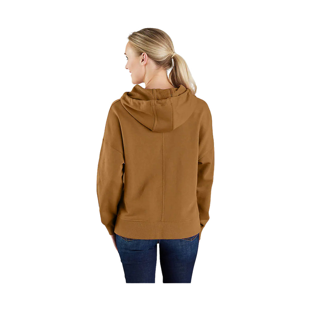 Carhartt Women's Tencel Fiber Series Loose Fit Graphic Hooded Sweatshirt - Carhartt Brown - Lenny's Shoe & Apparel