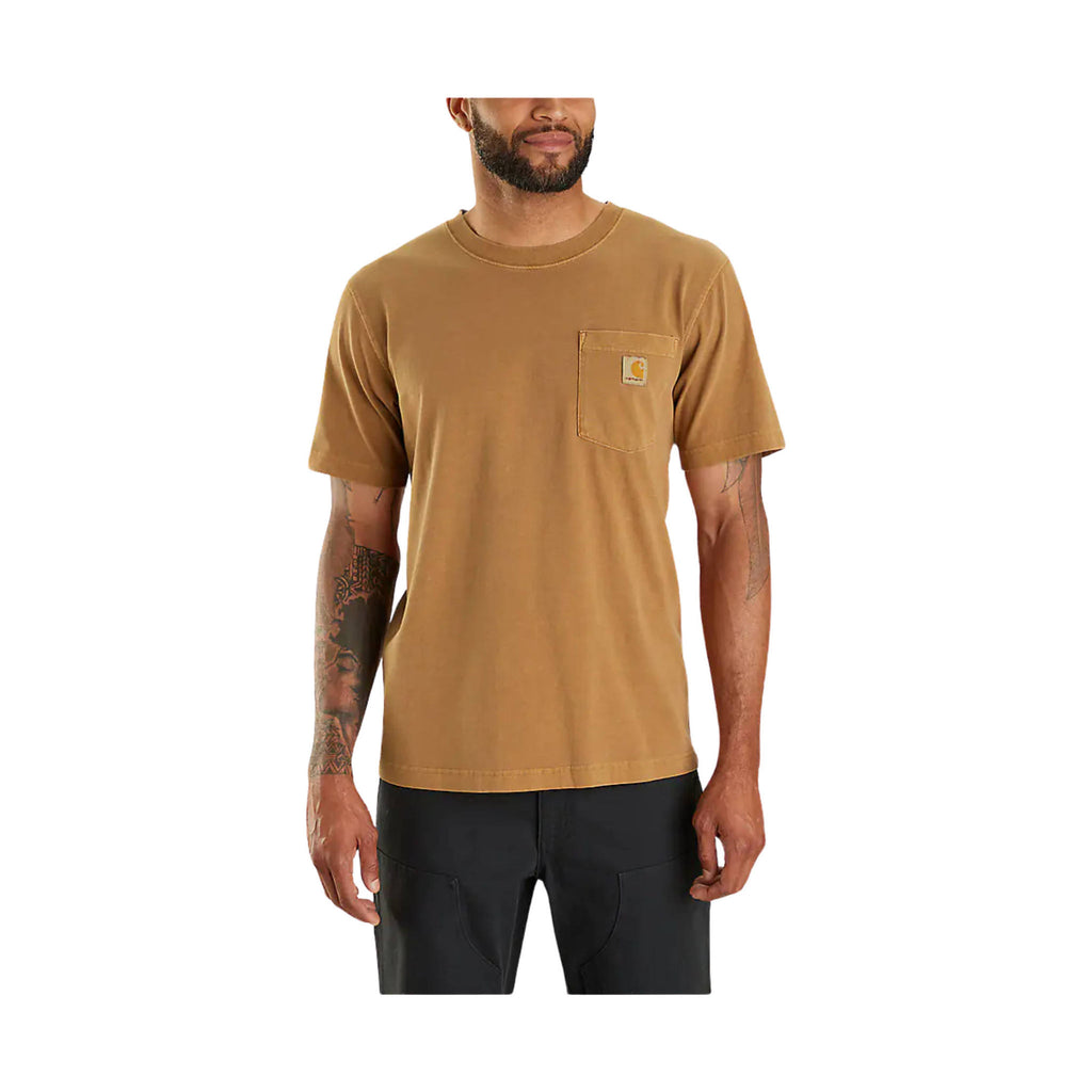 Carhartt Men's Relaxed Fit Lightweight Short Sleeve Pocket Tee - Carhartt Brown - Lenny's Shoe & Apparel