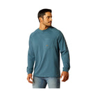 Ariat Men's Rebar Cotton Strong Graphic Long Sleeve T Shirt - Stargazer/Smoke Blue - ONLINE STORE CREDIT/EXCHANGE ONLY - Lenny's Shoe & Apparel