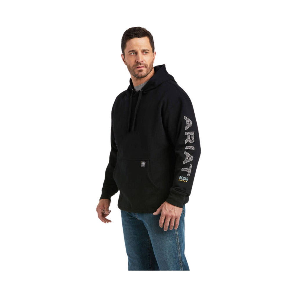 Ariat Men's Roughneck Pullover Hoodie - Black - ONLINE STORE CREDIT/EXCHANGE ONLY - Lenny's Shoe & Apparel