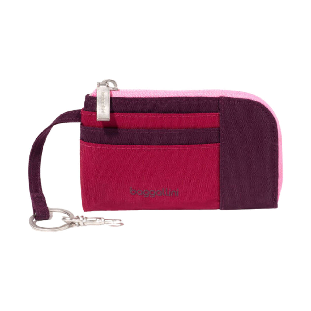 Baggallini RFID Zip Card Case - Mulberry Color Black - Lenny's Shoe & Apparel