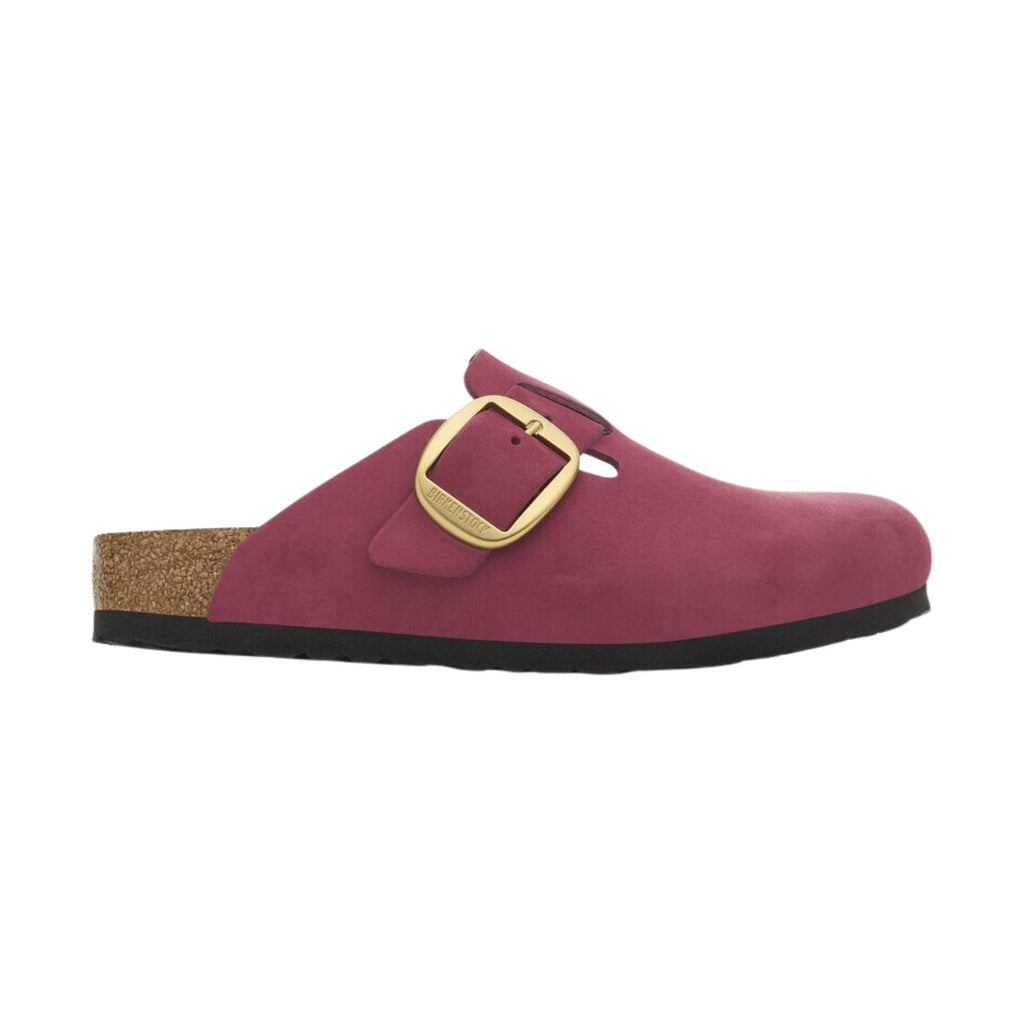 Birkenstock Boston Big Buckle Nubuck Leather Clog - Berry Crush - Lenny's Shoe & Apparel