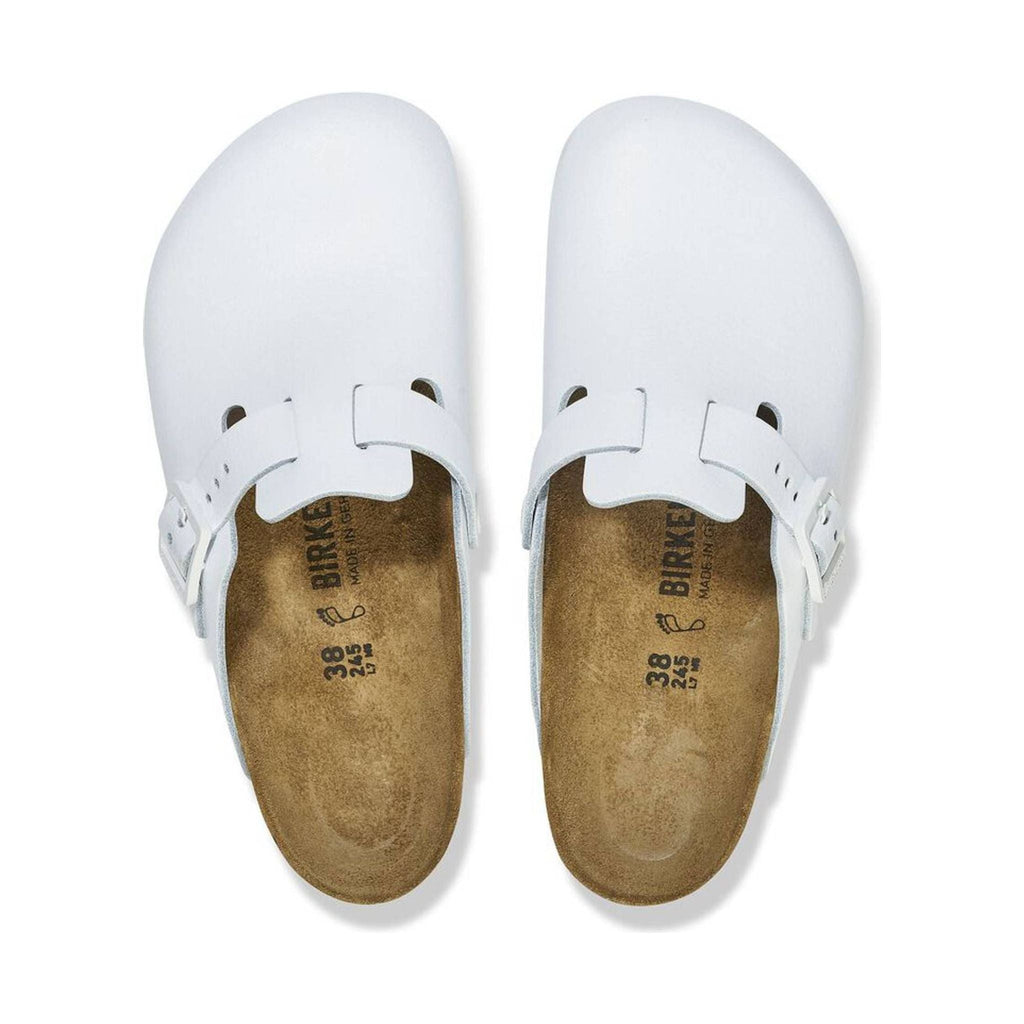 Birkenstock Boston Pro - White Leather - Lenny's Shoe & Apparel