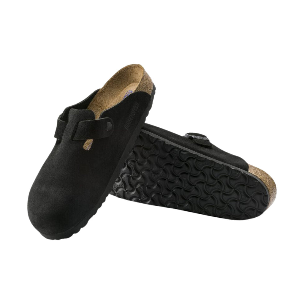 Birkenstock Boston Soft Footbed - Black Suede - Lenny's Shoe & Apparel