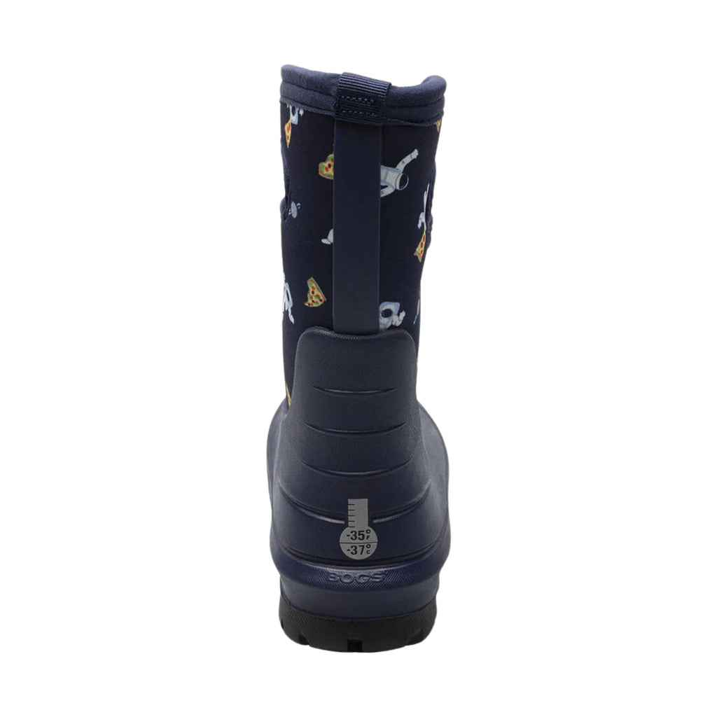 Bogs Kids' Neo Classic Space Pizza Rain Boots - Navy Multi - Lenny's Shoe & Apparel