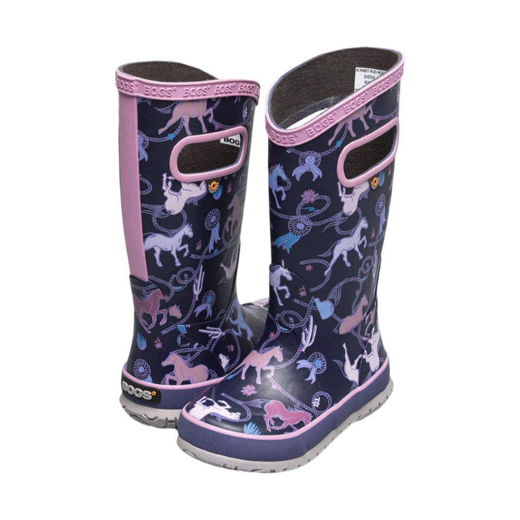 Bogs Kids' Rodeo Horse Rain Boots - Purple Multi - Lenny's Shoe & Apparel