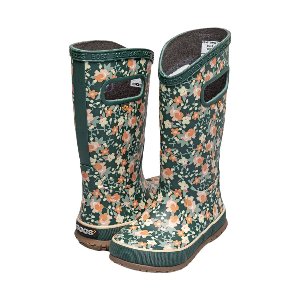 Bogs Kids' Small Floral Rain Boots - Emerald Multi - Lenny's Shoe & Apparel