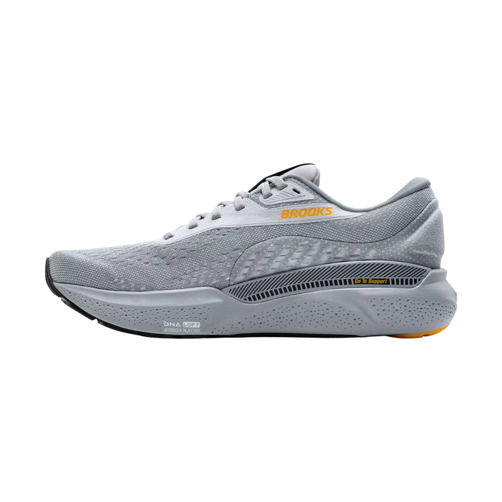 Brooks Men's Adrenaline GTS 24 Road Running Shoes - Alloy/White/Gold Fusion - Lenny's Shoe & Apparel