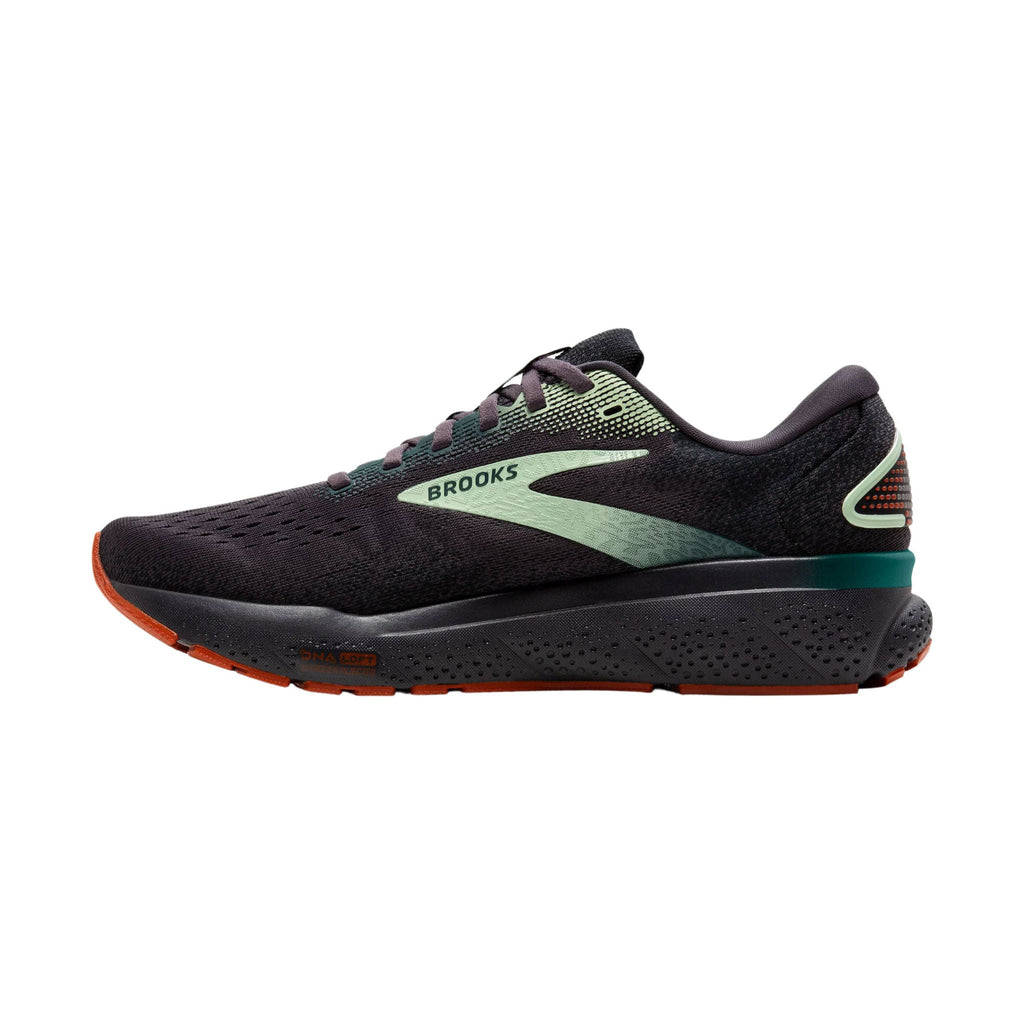 Brooks Men's Ghost 16 Road Running Shoes - Blackened Pearl/June Bug/Green - Lenny's Shoe & Apparel