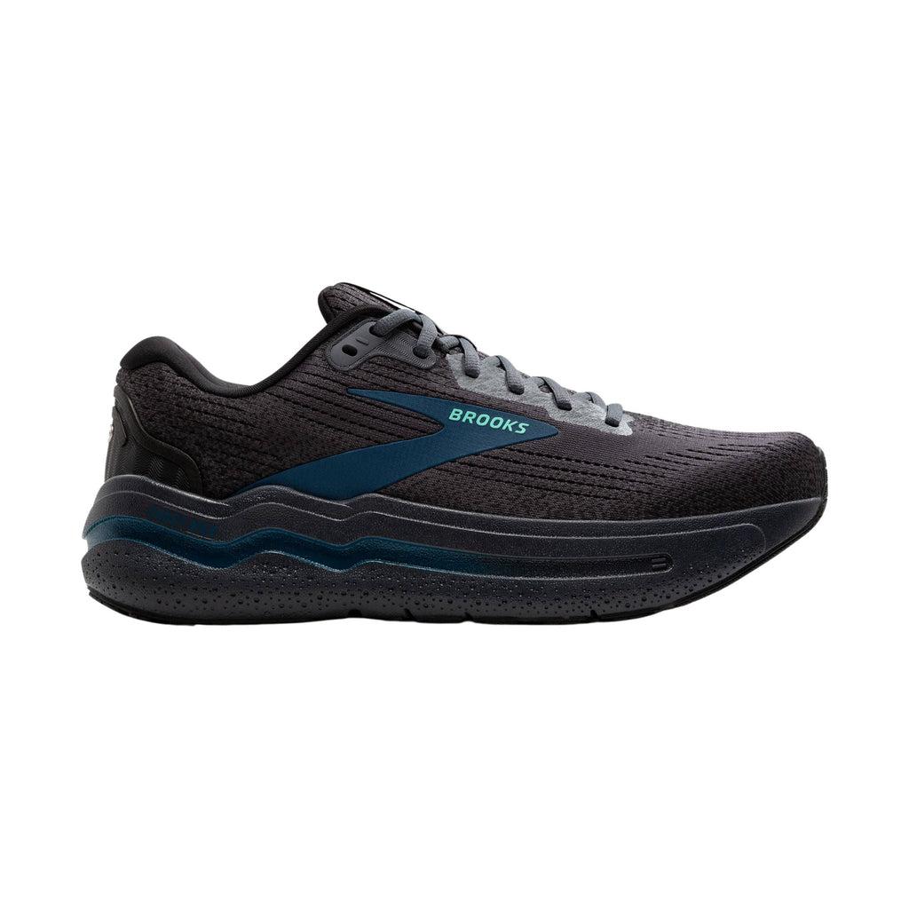 Brooks Men's Ghost Max 2 Road Running Shoes - Ebony/Cockatoo/Blue Sapphire - Lenny's Shoe & Apparel