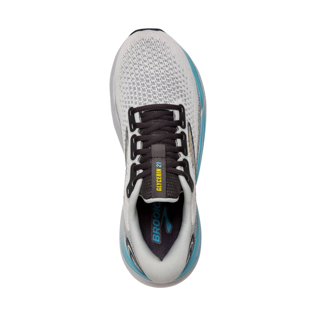 Brooks Men's Glycerin 21 Road Running Shoes - Coconut/Forged Iron/Yellow - Lenny's Shoe & Apparel