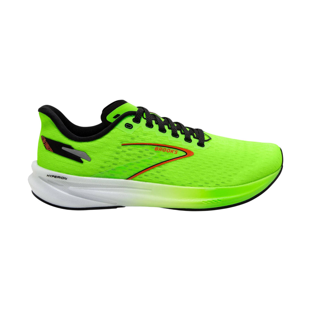 Brooks Men's Hyperion Road Running Shoes - Green Gecko/Red Orange/White - Lenny's Shoe & Apparel