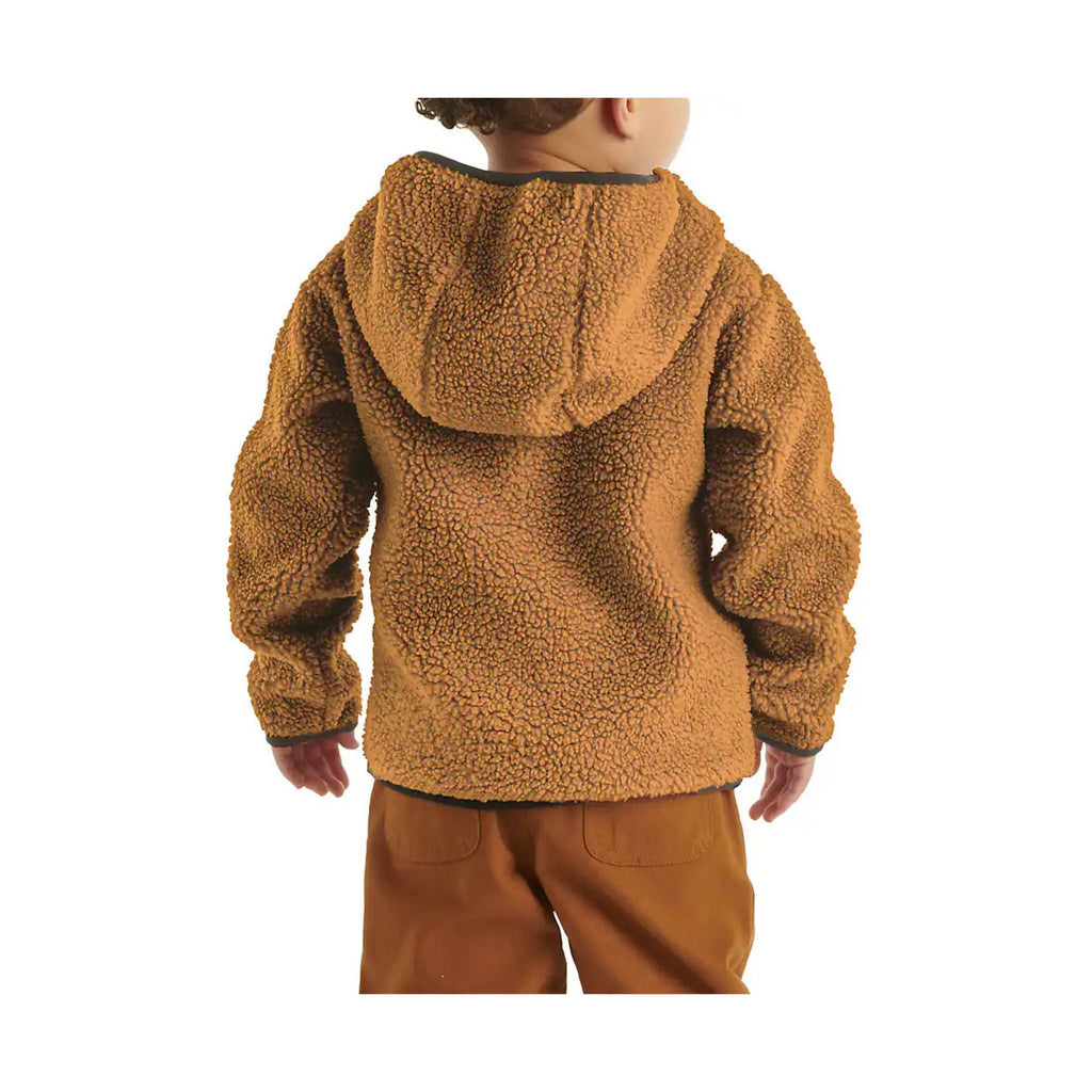 Carhartt Kids' Child Long Sleeve Fleece Hooded Half Zip Sweatshirt - Brown - Lenny's Shoe & Apparel