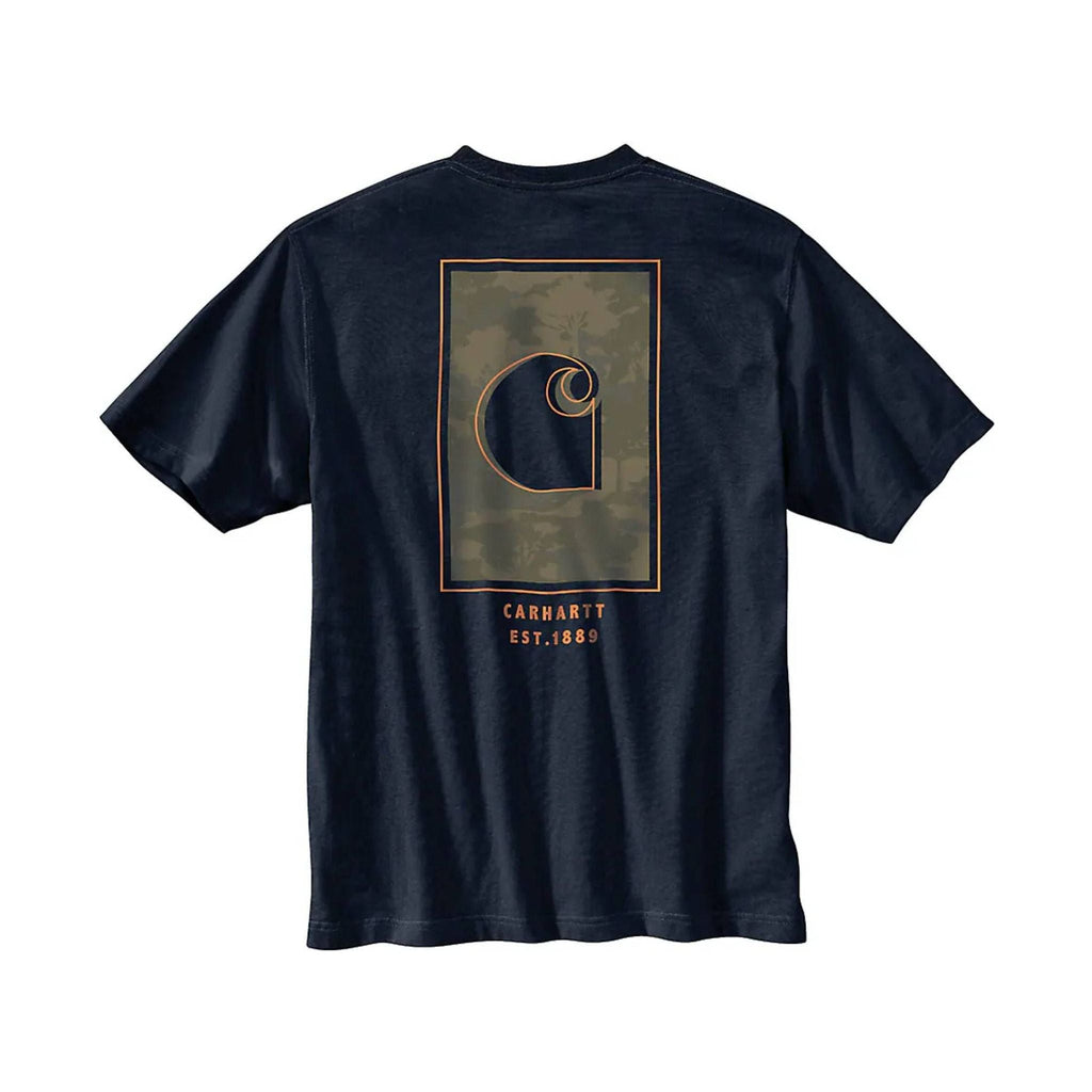 Carhartt Men's Loose Fit Heavyweight Short Sleeve Camo Graphic T Shirt - Navy - Lenny's Shoe & Apparel