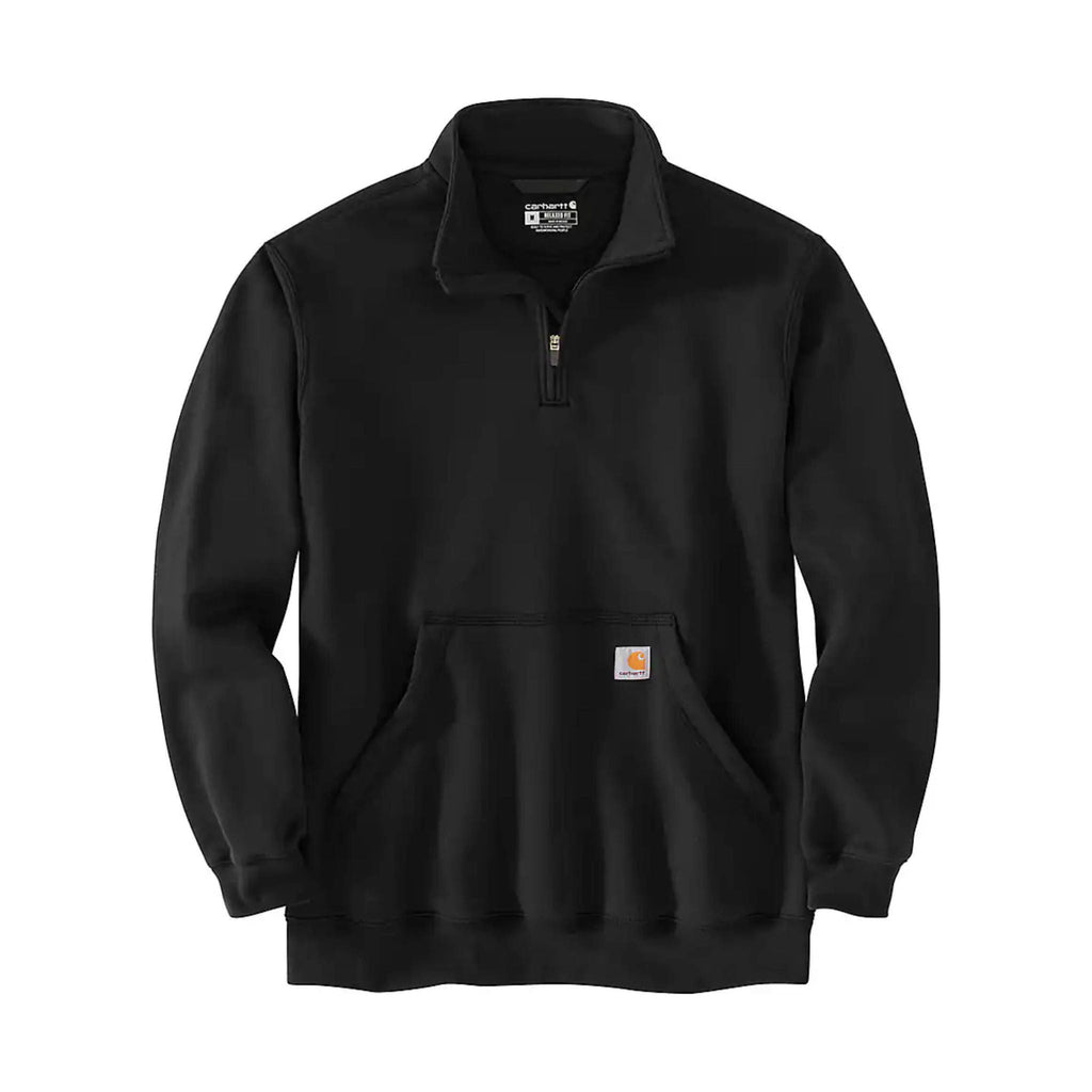 Carhartt Men's Quarter Zip Mock Neck Sweatshirt - Black - Lenny's Shoe & Apparel