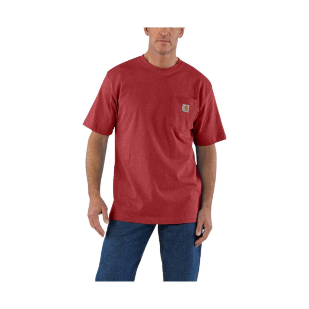 Carhartt Men's Workwear Pocket T-Shirt - Crabapple Heather - ONLINE STORE CREDIT/EXCHANGE ONLY - Lenny's Shoe & Apparel