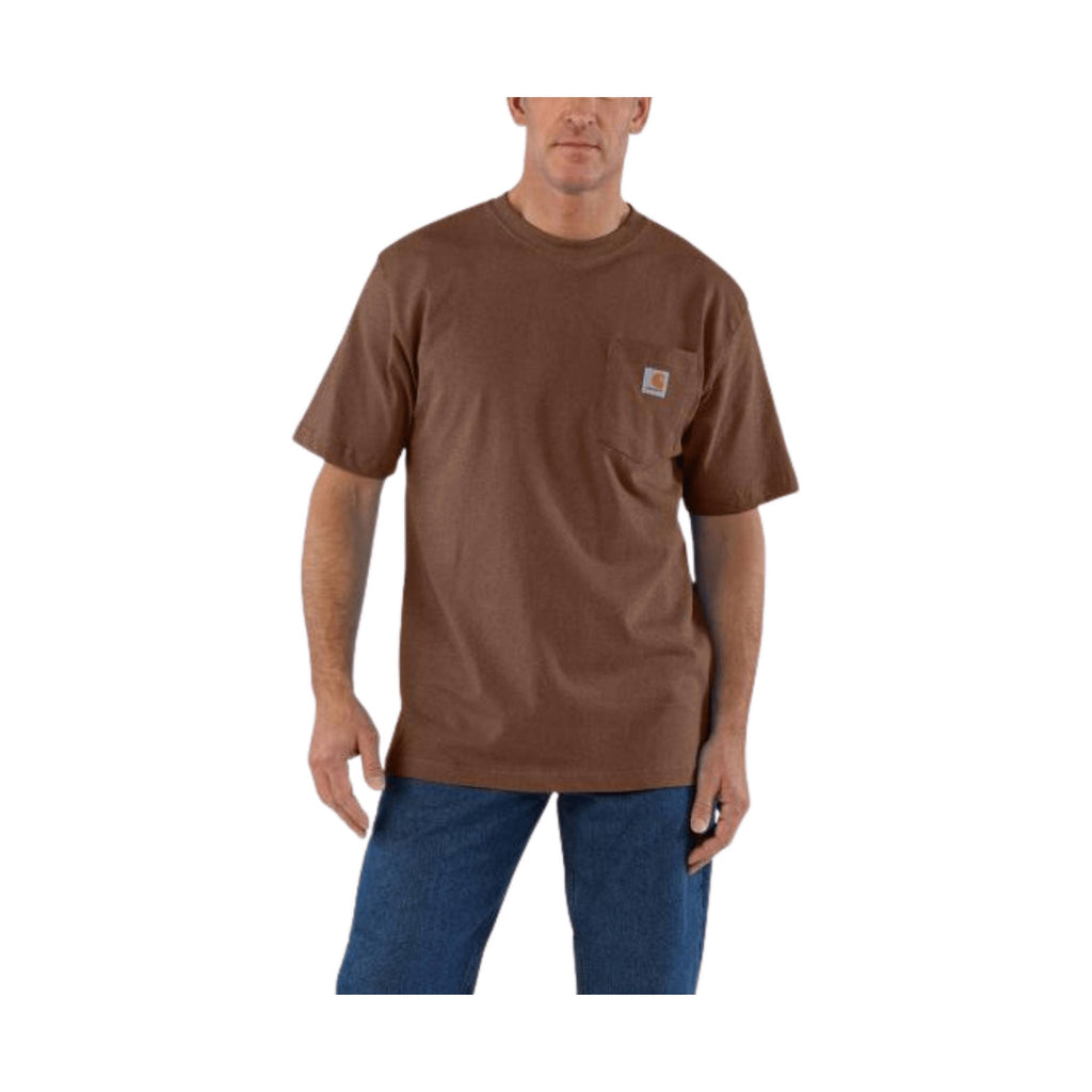 Carhartt Men's Workwear Pocket T-Shirt - Mocha Heather - ONLINE STORE CREDIT/EXCHANGE ONLY - Lenny's Shoe & Apparel