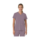 Carhartt Women's Force Cross Flex Panel V Neck Scrub Top - Lavender Mist - Lenny's Shoe & Apparel