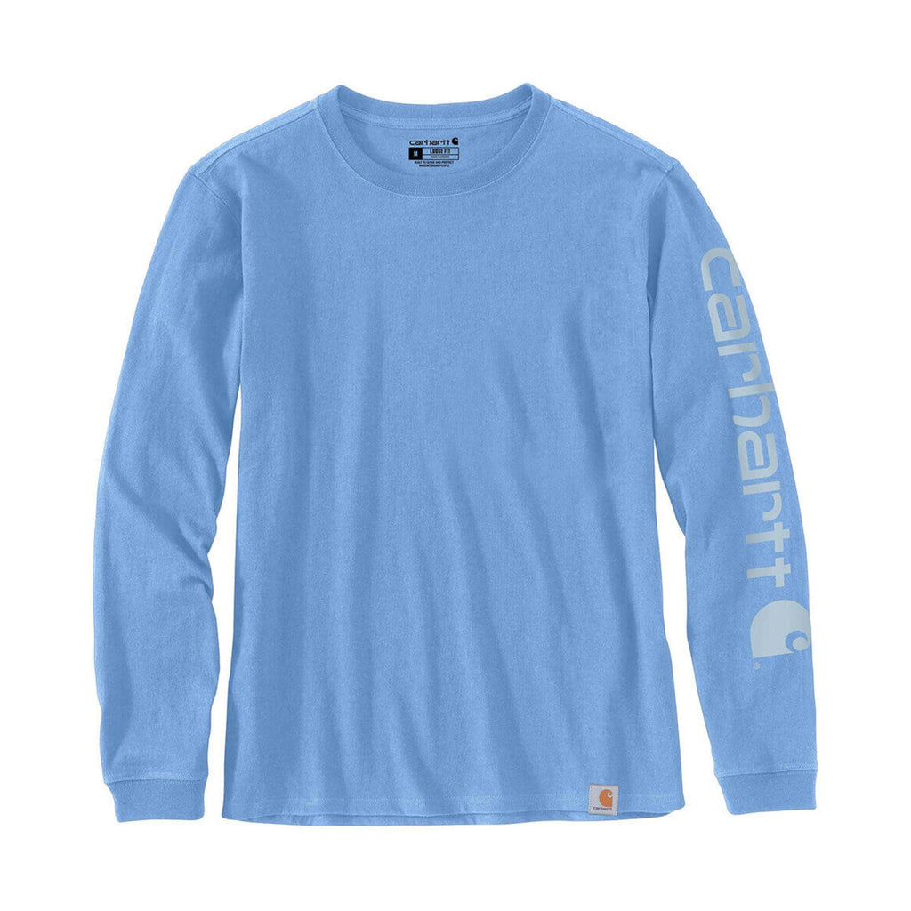 Carhartt Women's Long Sleeve Logo T - Shirt - Skystone - Lenny's Shoe & Apparel