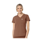 Carhartt Women's Modern Fit Tuck In Scrub Top - Nutmeg - Lenny's Shoe & Apparel