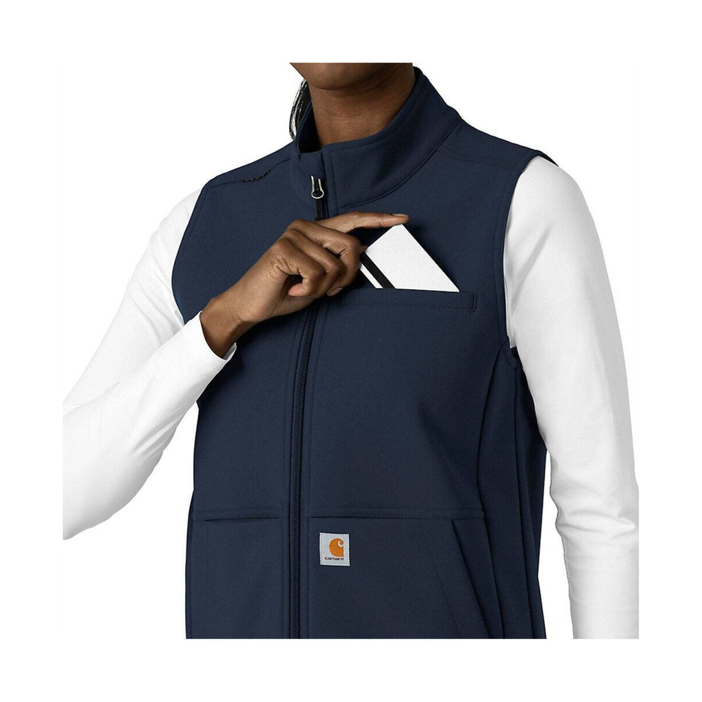 Carhartt Women's Rugged Flex Bonded Fleece Vest - Navy - Lenny's Shoe & Apparel