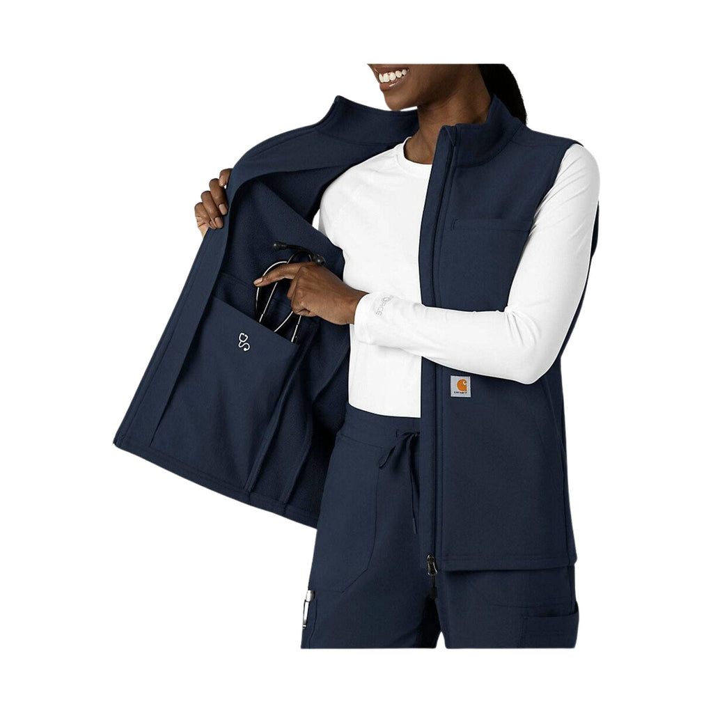 Carhartt Women's Rugged Flex Bonded Fleece Vest - Navy - Lenny's Shoe & Apparel