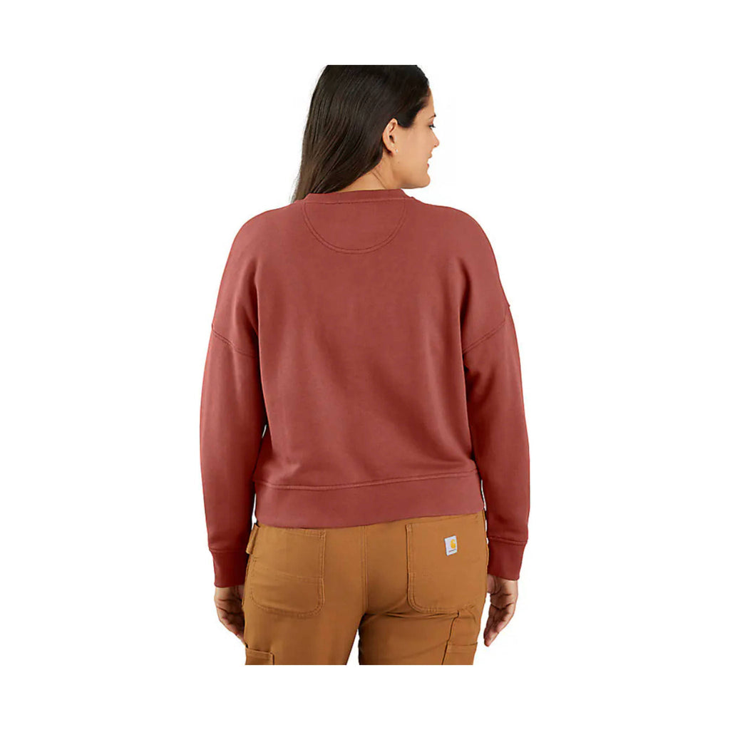 Carhartt Women's Tencel Fiber Series Loose Fit French Terry Henley Sweatshirt - Apple Butter - Lenny's Shoe & Apparel