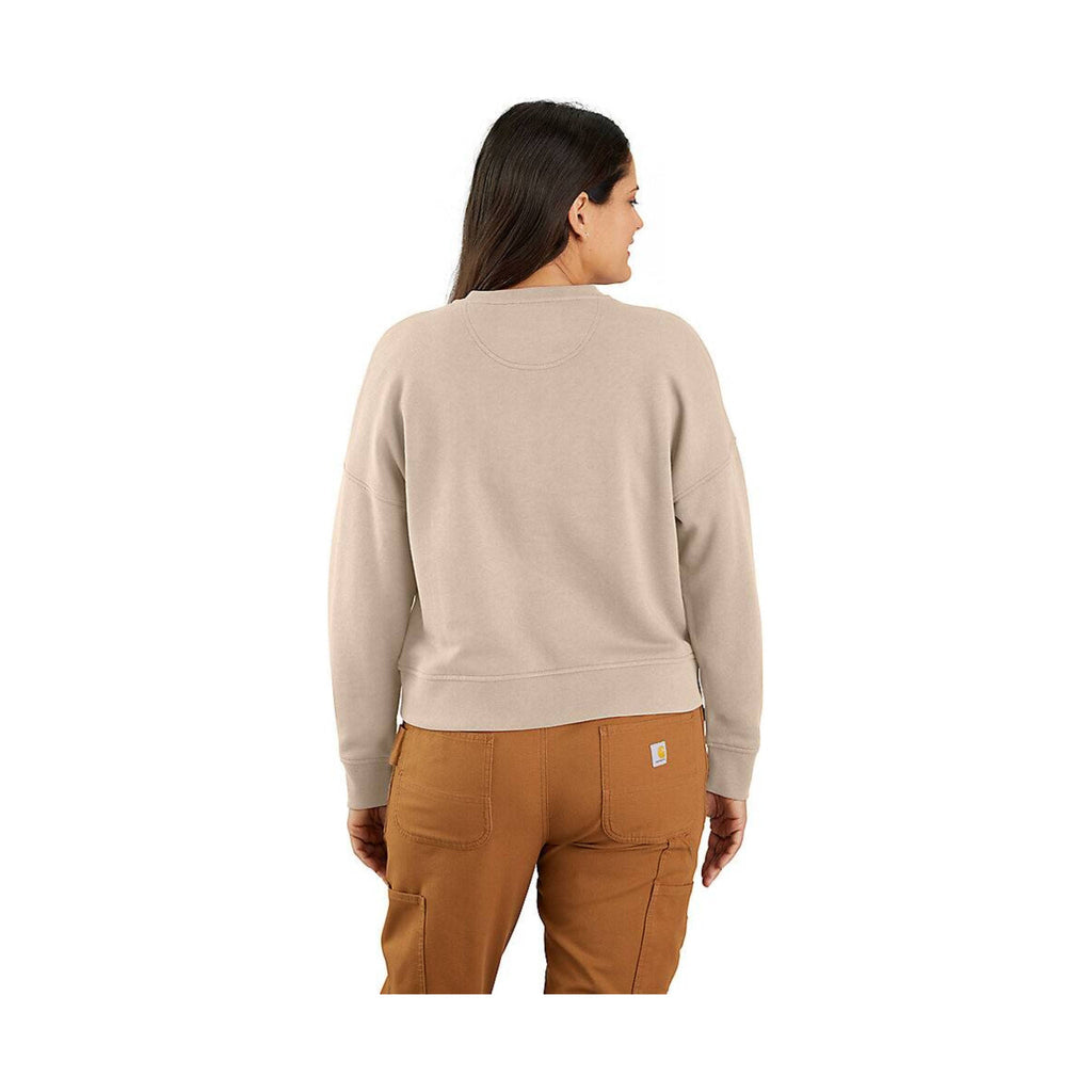 Carhartt Women's Tencel Fiber Series Loose Fit French Terry Henley Sweatshirt - Stone Ash - Lenny's Shoe & Apparel