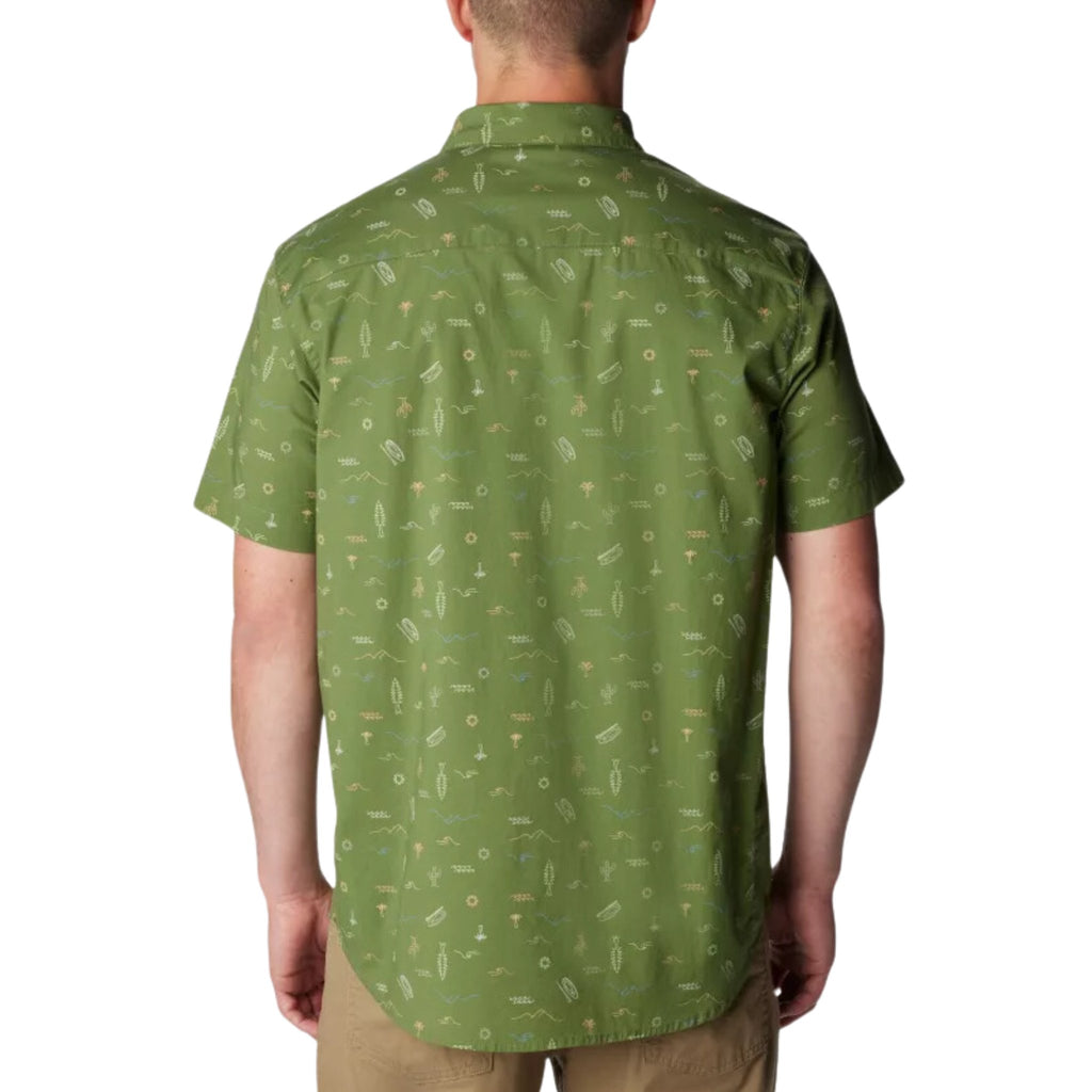 Columbia Men's Rapid Rivers Printed Short Sleeve - Canteen Explore - Lenny's Shoe & Apparel