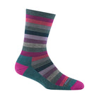 Darn Tough Vermont Women's Mystic Stripe Crew Lightweight Lifestyle Sock - Spruce - Lenny's Shoe & Apparel