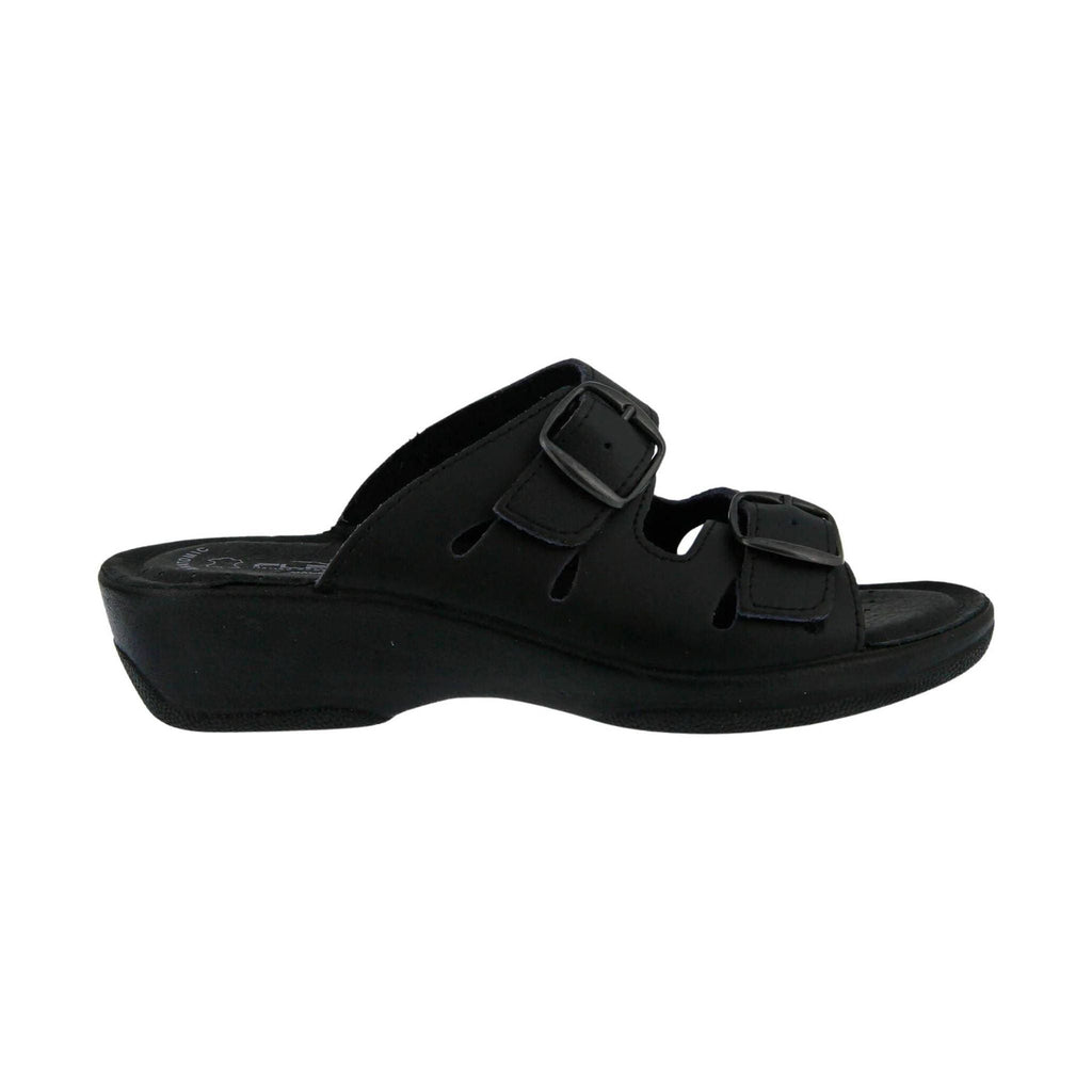 Flexus Women's Decca Slide Sandals - Black - Lenny's Shoe & Apparel