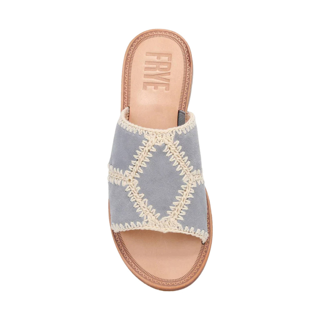 Frye Women's Ava Crochet Slide - Steel Blue - Lenny's Shoe & Apparel