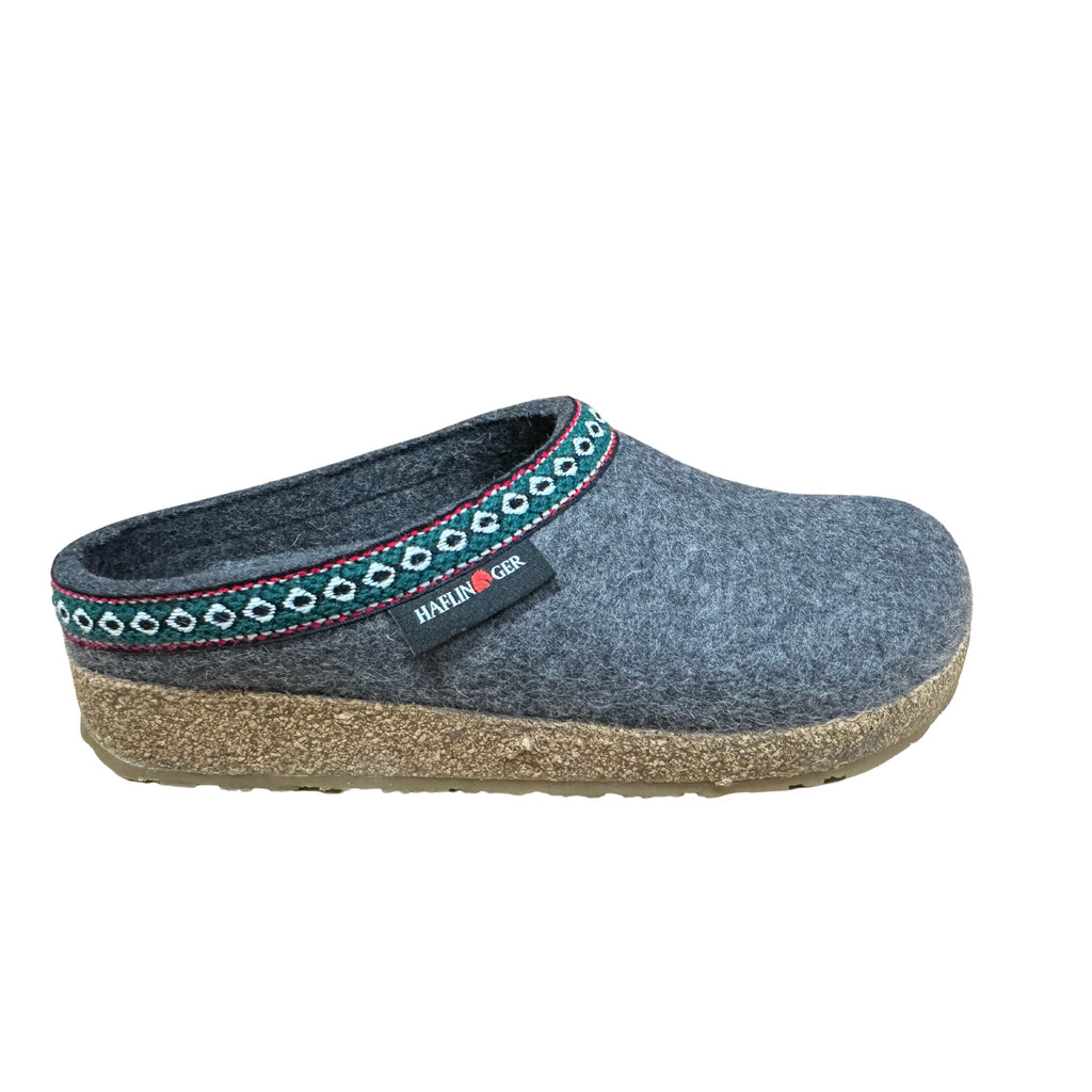 Haflinger Classic Wool Grizzly Clog - Grey - Lenny's Shoe & Apparel