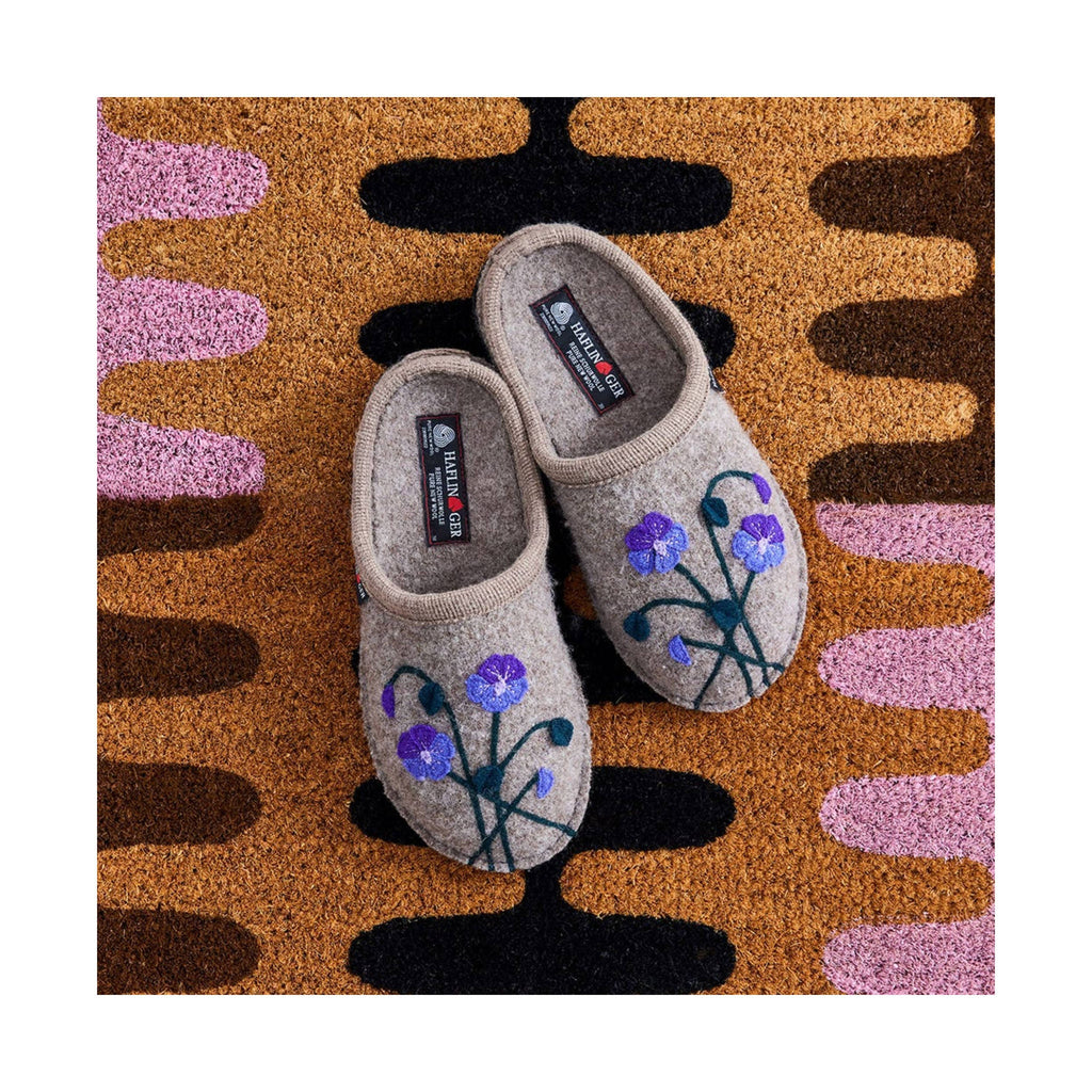 Haflinger Viola Slippers - Beige - Lenny's Shoe & Apparel