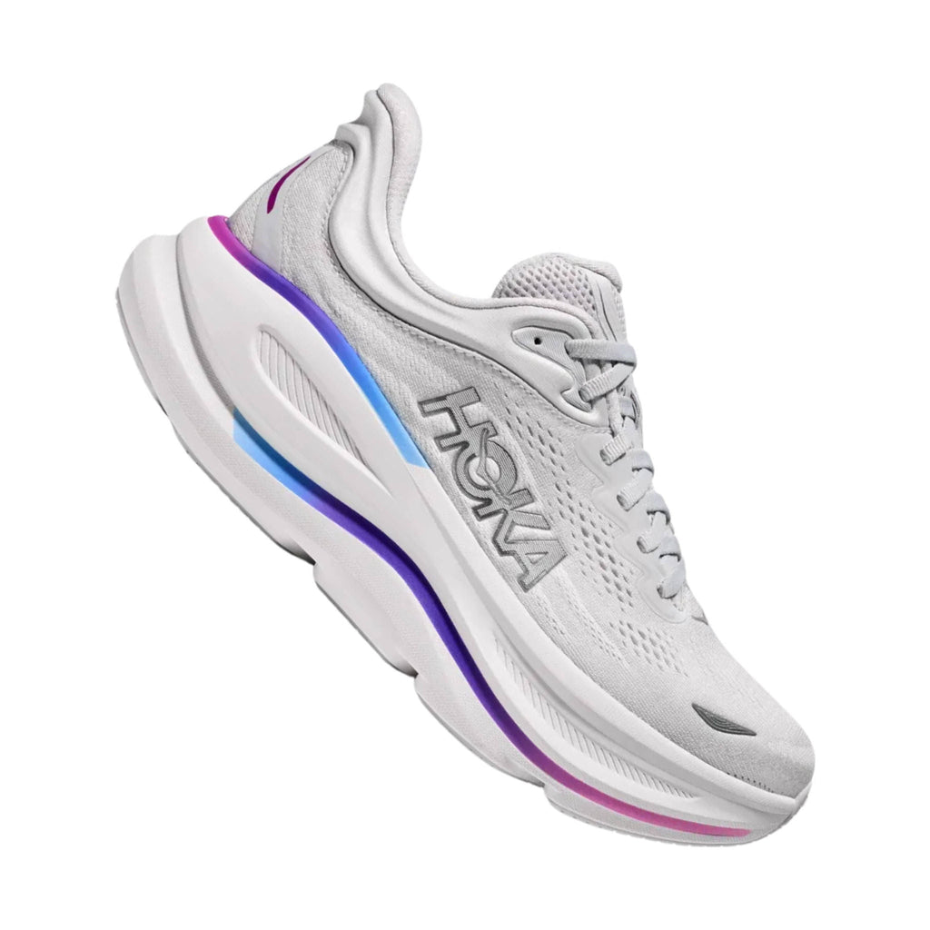 HOKA Women's Bondi 9 Running Shoes - Cosmic Grey/White - Lenny's Shoe & Apparel