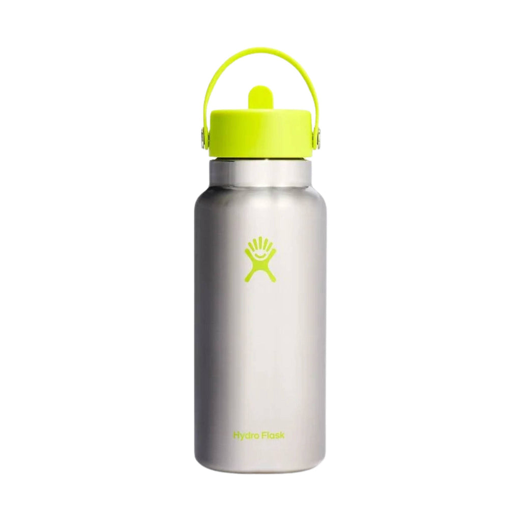 Hydro Flask 32 oz Wide Mouth With Flex Straw Cap - Stainless Lime (Limited Edition) - Lenny's Shoe & Apparel