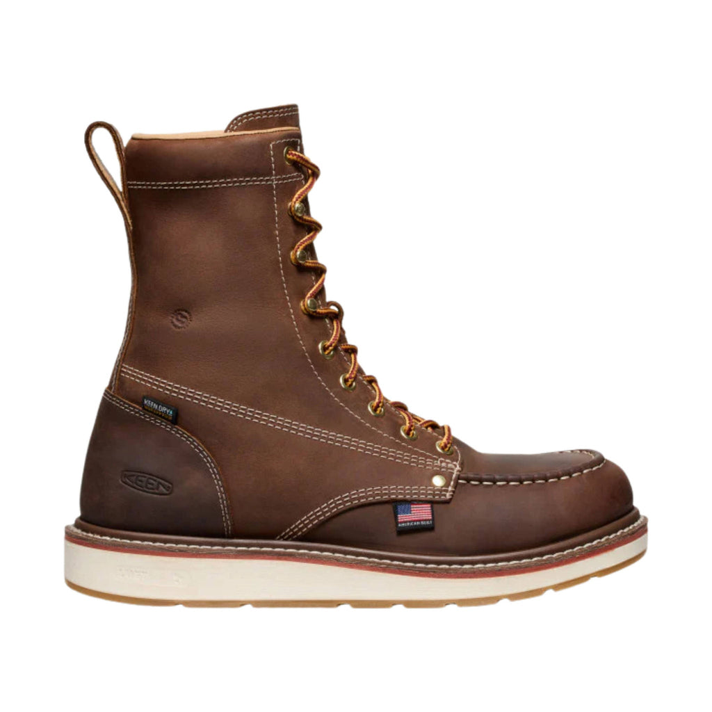 KEEN Utility Men's Liberty 8 Inch Waterproof Carbon Toe Work Boots - Chestnut/Gum - Lenny's Shoe & Apparel