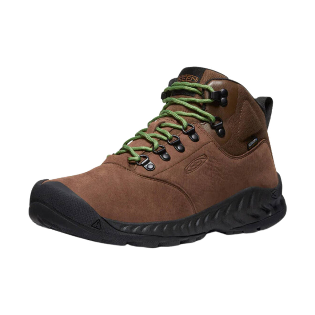 KEEN Women's Nxis Explorere Mid Waterproof Hiking Boot - Bison/ Golden Yellow - Lenny's Shoe & Apparel