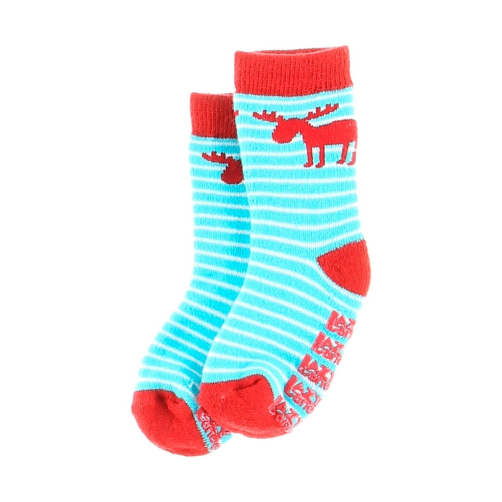 Lazy One Moose Stripe Infant Sock - Blue Stripe - Lenny's Shoe & Apparel