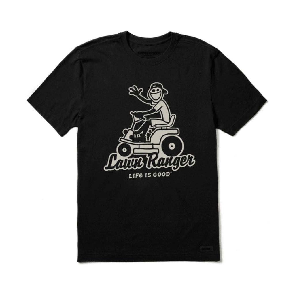 Life Is Good Men's Lawn Ranger Crusher Tee - Black FINAL SALE - Lenny's Shoe & Apparel