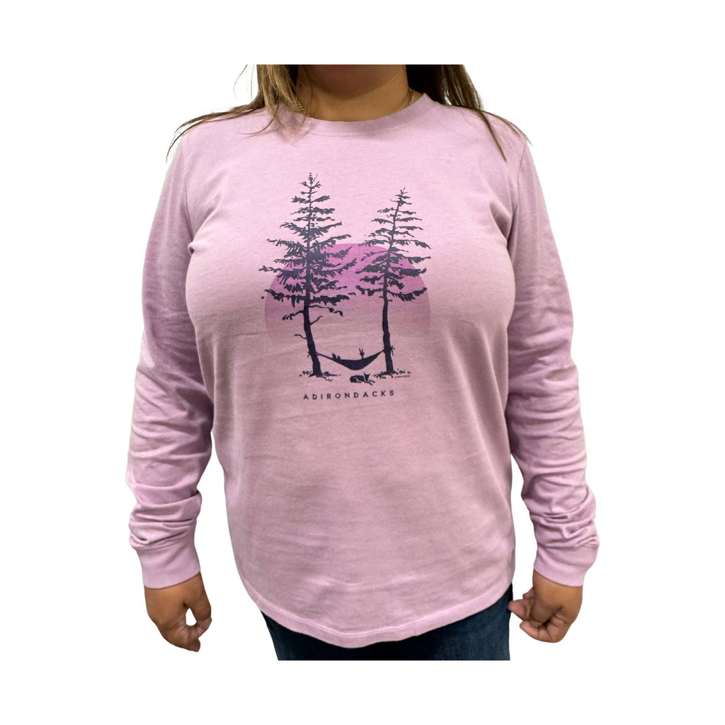 Life Is Good Women's Adirondacks Pine Hammock Tee - Violet Purple - Lenny's Shoe & Apparel