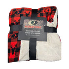 Mossy Oak Reversible Plush Throw With Sherpa - Red - Lenny's Shoe & Apparel