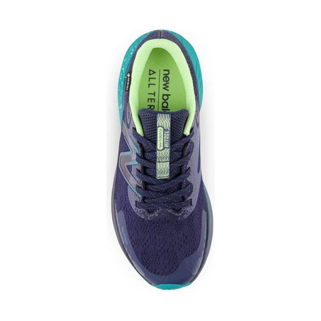 New Balance Women's Dynasoft Nitrel V5 GTX Trail Running Shoes - Natural Indigo/Electric Teal/Bleached Lime Glo - Lenny's Shoe & Apparel