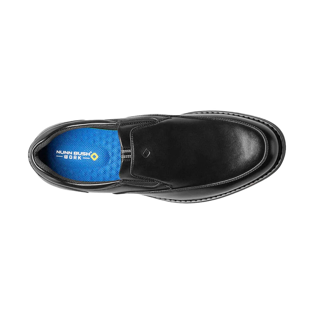 Nunn Bush Wade Work Moc Toe Slip On Work Shoes - Black - Lenny's Shoe & Apparel