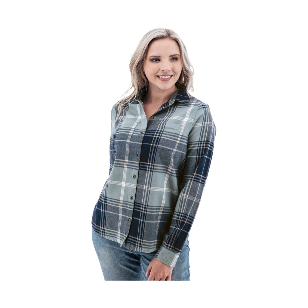 Old Ranch Women's Salina Organic Plaid Shirt - Dark Blue - ONLINE STORE CREDIT/EXCHANGE ONLY - Lenny's Shoe & Apparel