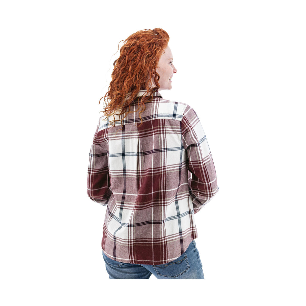 Old Ranch Women's Salina Organic Plaid Shirt - Mahogany - Lenny's Shoe & Apparel