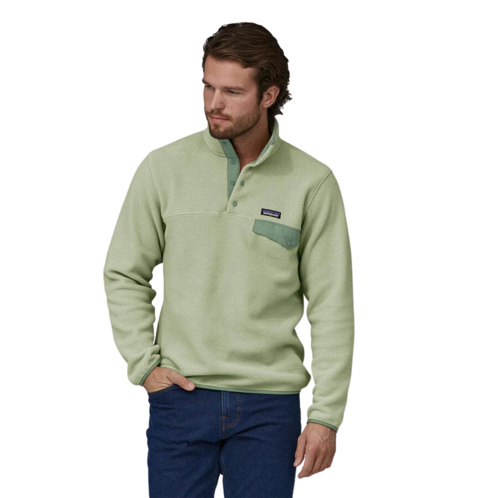 Patagonia Men's Lightweight Synch Snap Pullover Top - Salvia Green - Lenny's Shoe & Apparel