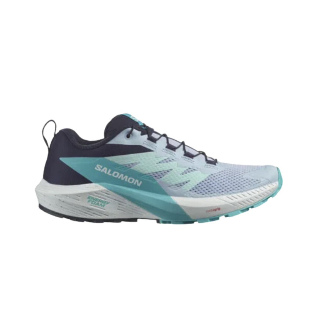 Salomon Women's Sense Ride 5 Trail Running Shoes - Cashmere Blue/Carbon/Peacock Blue - Lenny's Shoe & Apparel