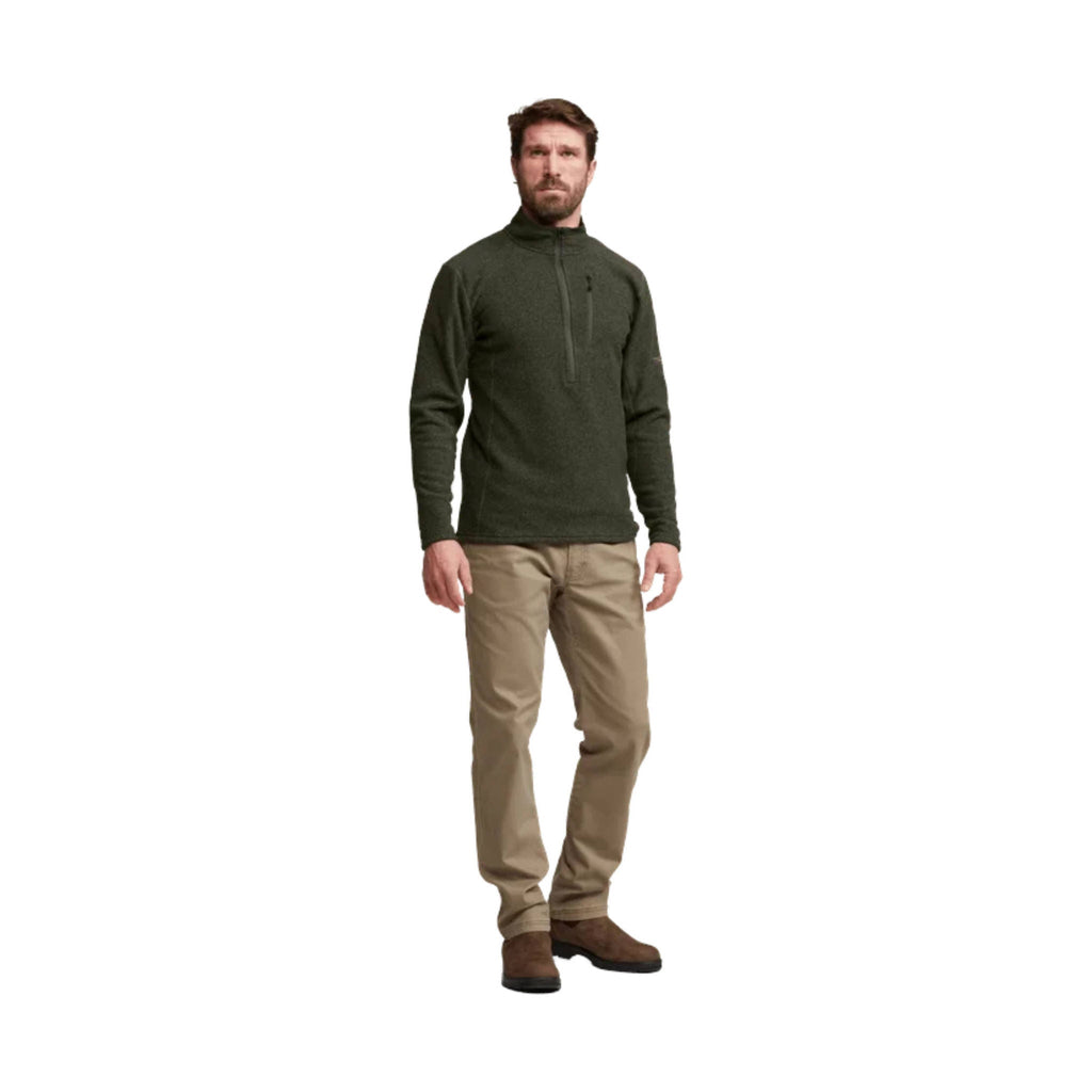 Sitka Men's Snowcrest Half Zip Fleece Pullover - Hemlock Green Heather - Lenny's Shoe & Apparel